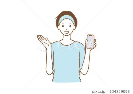 スマートフォンを持つ男性 134839098