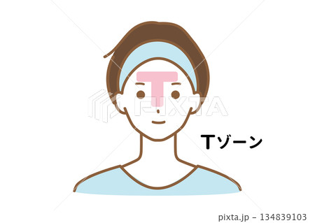 男性の顔　Tゾーン 134839103