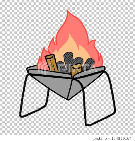 Illustration of bonfire Illustration of bonfire 134839164