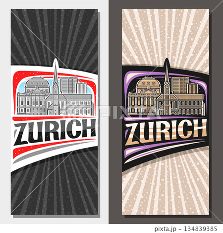 Vector vertical layouts for Zurich 134839385