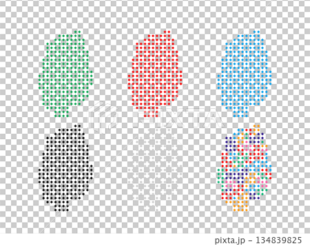 ドット絵の地図_岩手県_角ドット-05 ドット絵の地図_岩手県_角ドット-05 134839825