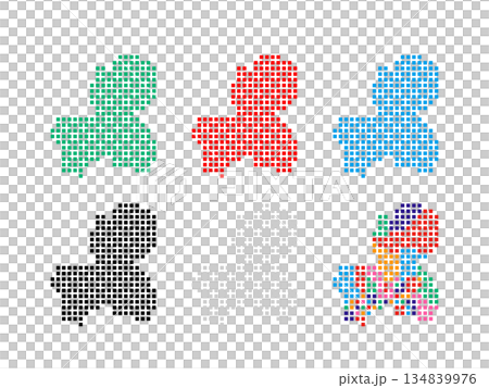 ドット絵の地図_岐阜県_角ドット-02 ドット絵の地図_岐阜県_角ドット-02 134839976