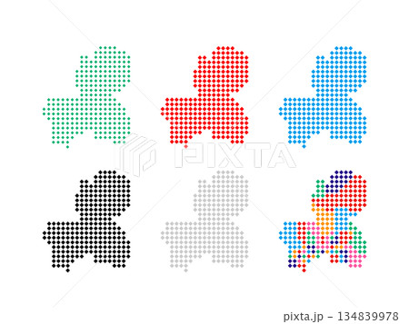 ドット絵の地図_岐阜県_角ドット-04 ドット絵の地図_岐阜県_角ドット-04 134839978
