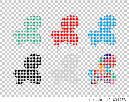 ドット絵の地図_岐阜県_角ドット-04 ドット絵の地図_岐阜県_角ドット-04 134839978