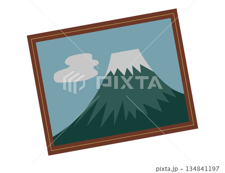 額縁に入った古い絵のイラスト 額縁に入った古い絵のイラスト 134841197