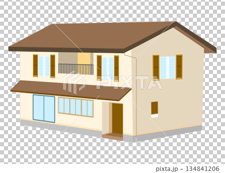 典型的兩層房屋示意圖 134841206