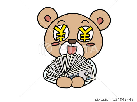 大金に目がくらむクマ 134842445