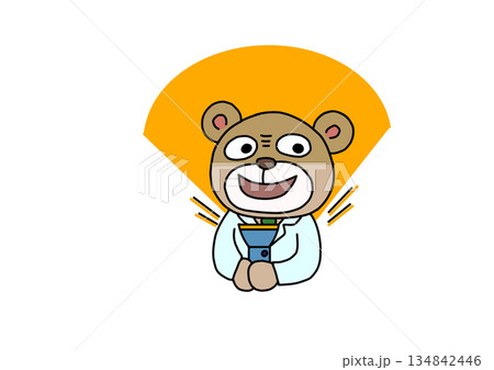 不気味に笑うクマ 134842446