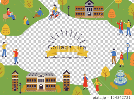 學生享受校園生活 134842721