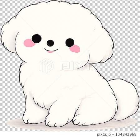 可愛溫柔的狗狗插畫 134842969