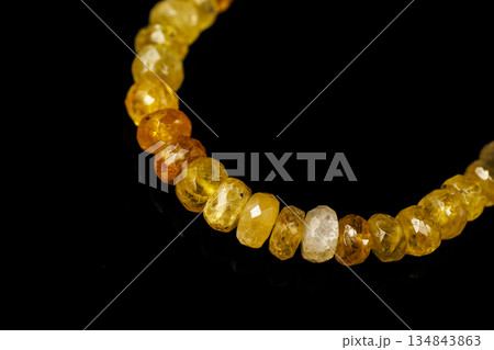 希少 イエロークロムダイオプサイド ボタンカット 連材 黄色 宝石素材 天然石 134843863