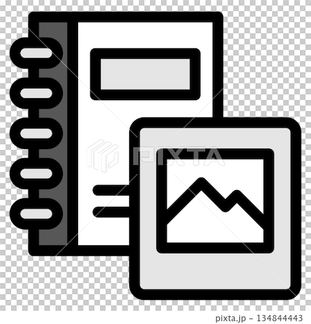 イラストアイコン素材：画像ドキュメントファイル157 134844443