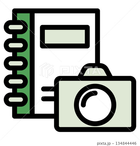 イラストアイコン素材：カメラドキュメントファイル160 134844446