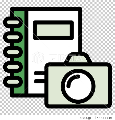 イラストアイコン素材：カメラドキュメントファイル160 134844446