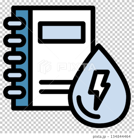 Illustration icon material: Rain document file 164 134844464