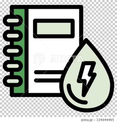 Illustration icon material: Rain document file 165 134844465