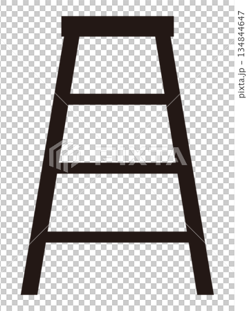 脚立のシルエットイラスト 脚立のシルエットイラスト 134844647