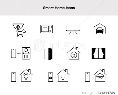 スマートホームのアイコンセット 134844789