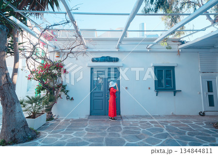 ギリシャのサントリーニの美しい風景 134844811