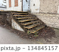 Abandoned old stairs in Kaunas city 134845157