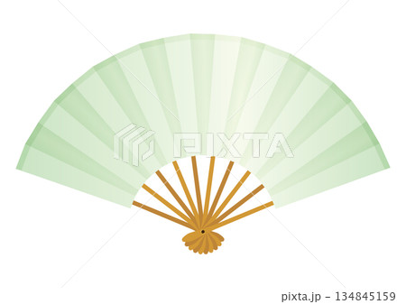 緑の扇子のベクターイラスト 134845159