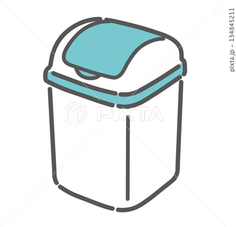 トイレ用ゴミ箱・サニタリーボックスのイラスト 134845211