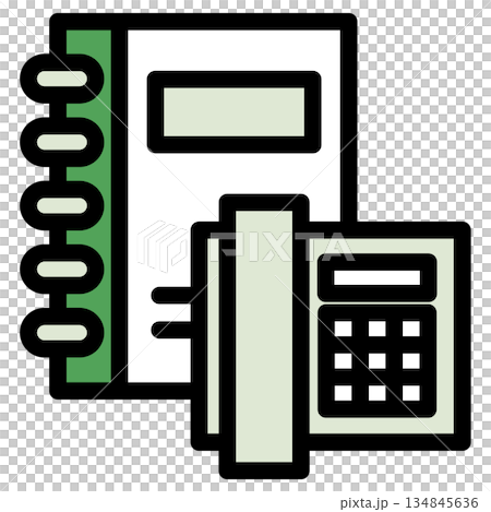 插圖圖示素材:電話文件檔 94 插圖圖示素材:電話文件檔 94 134845636