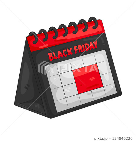 Illustration of black friday calendar  134846226