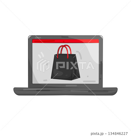 Illustration of black friday online shop Illustration of black friday online shop 134846227
