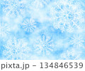 冷たい雰囲気の雪の結晶の背景 134846539