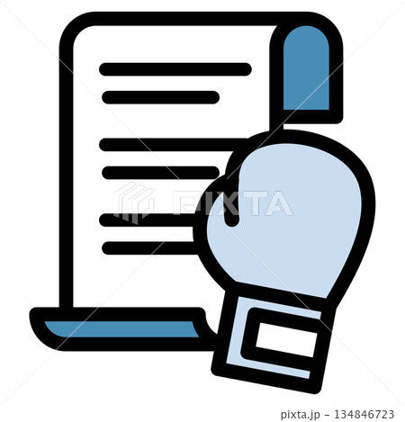 イラストアイコン素材：ボクシングスポーツファイル311 134846723