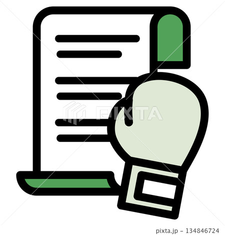 イラストアイコン素材：ボクシングスポーツファイル312 134846724