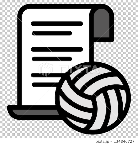 イラストアイコン素材:バレーボールスポーツファイル315 イラストアイコン素材:バレーボールスポーツファイル315 134846727