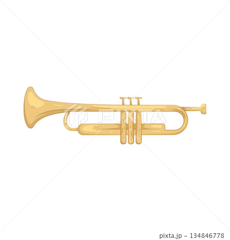 Illustration of trumpet Illustration of trumpet 134846778