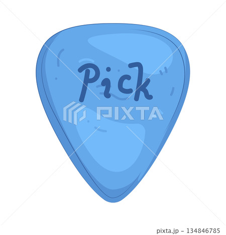 Illustration of guitar pick 134846785