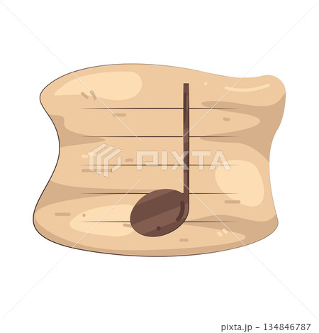Illustration of eighth note Illustration of eighth note 134846787