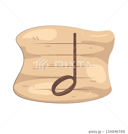 Illustration of musical note Illustration of musical note 134846789