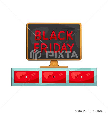 Illustration of black friday ads 134846825
