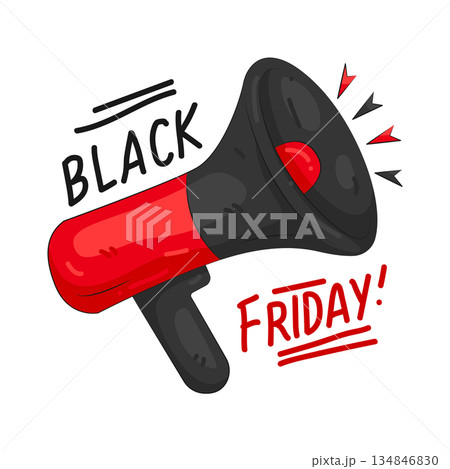 Illustration of Black Friday promotion Illustration of Black Friday promotion 134846830