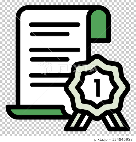 Illustration icon material: Medal mark document file 319 Illustration icon material: Medal mark document file 319 134846958