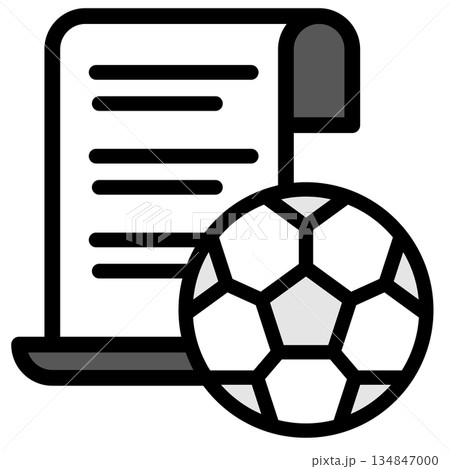 イラストアイコン素材セット：サッカースポーツファイル292 134847000