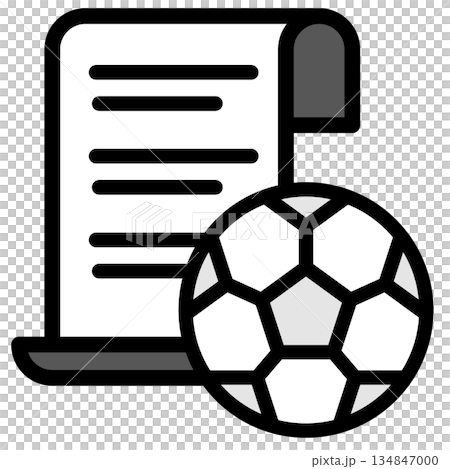 イラストアイコン素材セット：サッカースポーツファイル292 134847000