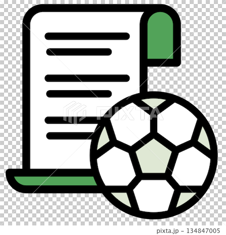插圖圖示素材集：足球運動文件 294 134847005