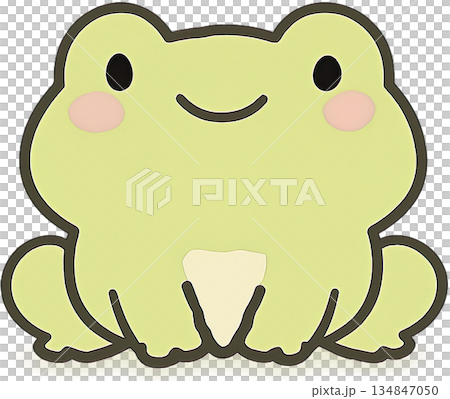 可愛又柔和的動物角色插畫 134847050