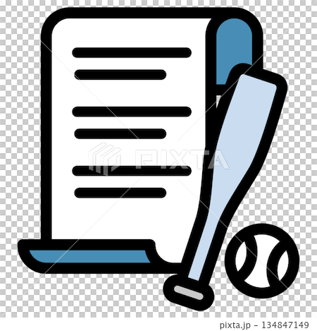 插圖圖示素材集：棒球運動文件 299 134847149