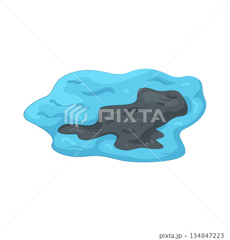 Illustration of oil spill 134847223