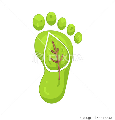 Illustration of carbon footprint Illustration of carbon footprint 134847238