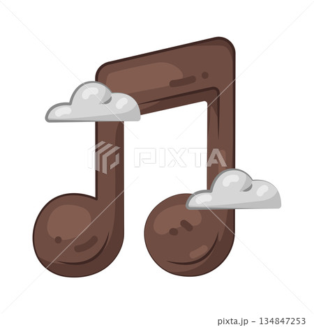Illustration of music note Illustration of music note 134847253