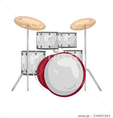 Illustration of drum set Illustration of drum set 134847263