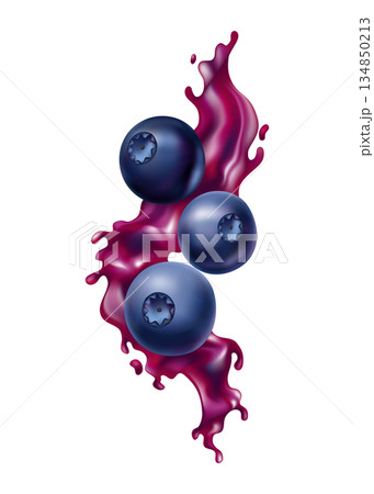 Shimmering blueberry bunches on leafy backdrop art, Colorful illustration showcasing glossy blueberries with dew and vibrant leafy surroundings for culinary presentation Shimmering blueberry bunches on leafy backdrop art, Colorful illustration showcasing glossy blueberries with dew and vibrant leafy surroundings for culinary presentation 134850213